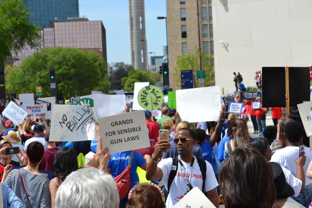 Thousands Walked In Dallas' March For Our Lives. Central Track