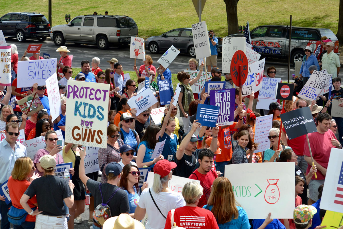 Thousands Walked In Dallas' March For Our Lives. Central Track