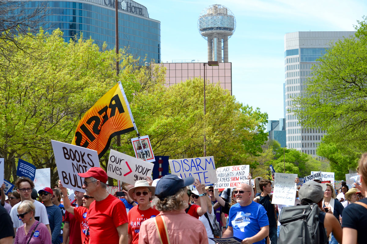 Thousands Walked In Dallas' March For Our Lives. Central Track