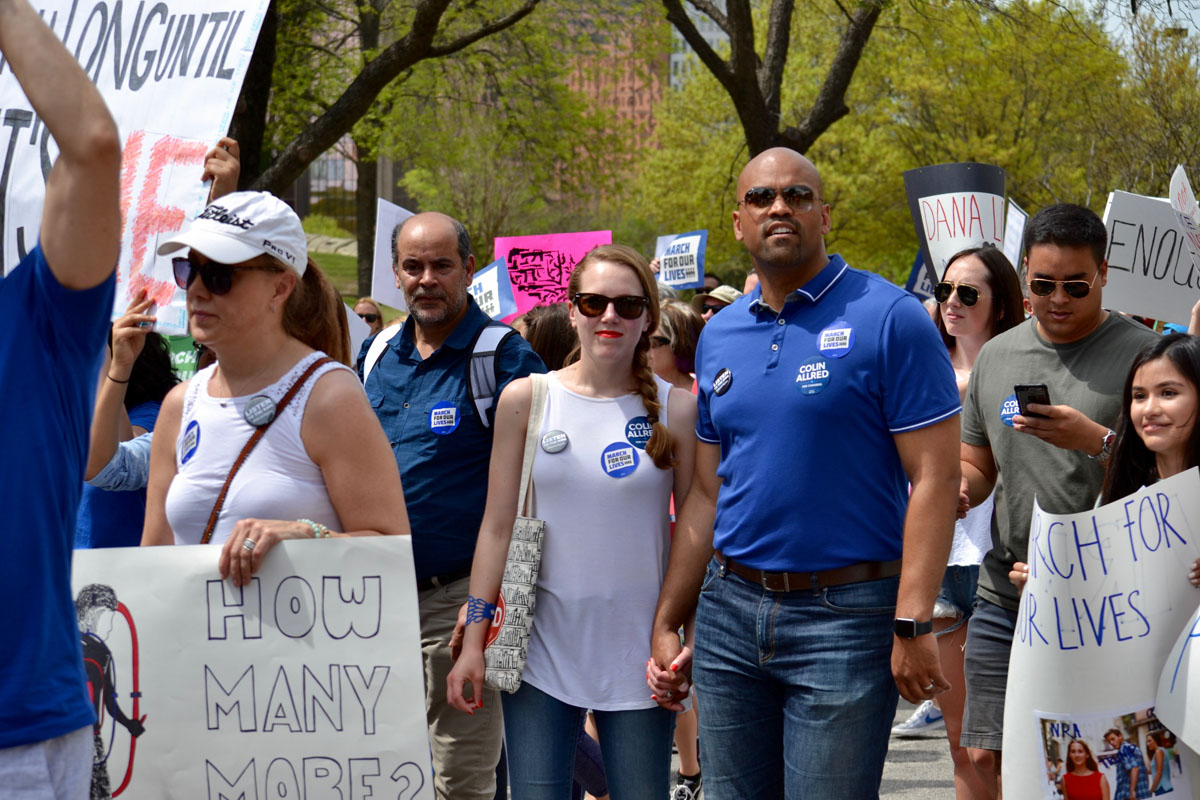 Thousands Walked In Dallas' March For Our Lives. Central Track