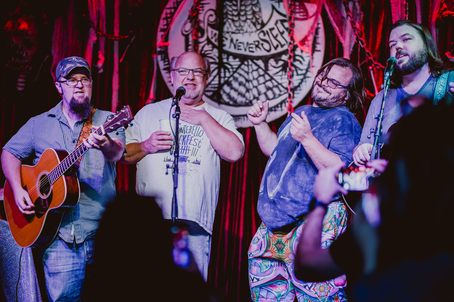 Tenacious D performing on NPR